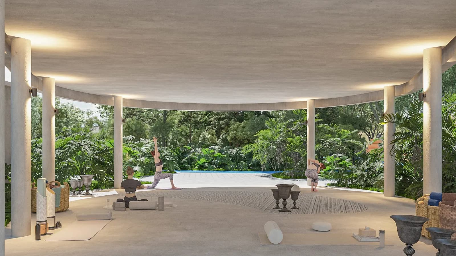 Terraza con vista al Caribe