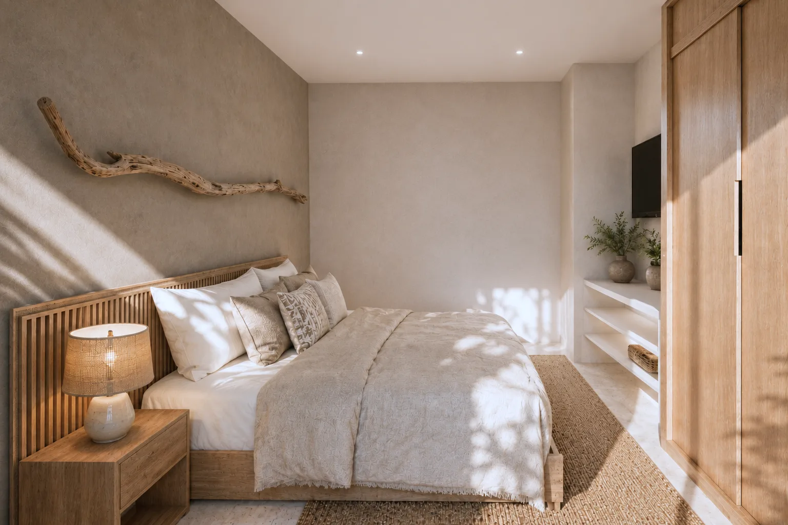 Interior del departamento Zen de 1 recámara — render oficial